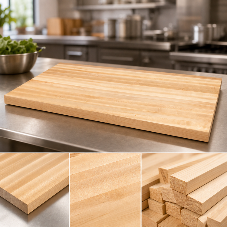 Product image #3 for Boos Block Northern Hard Rock Maple Kitchen Countertop, 144 x 30 x 1-1/2 Inches, Edge-Grain, Varnique Finish