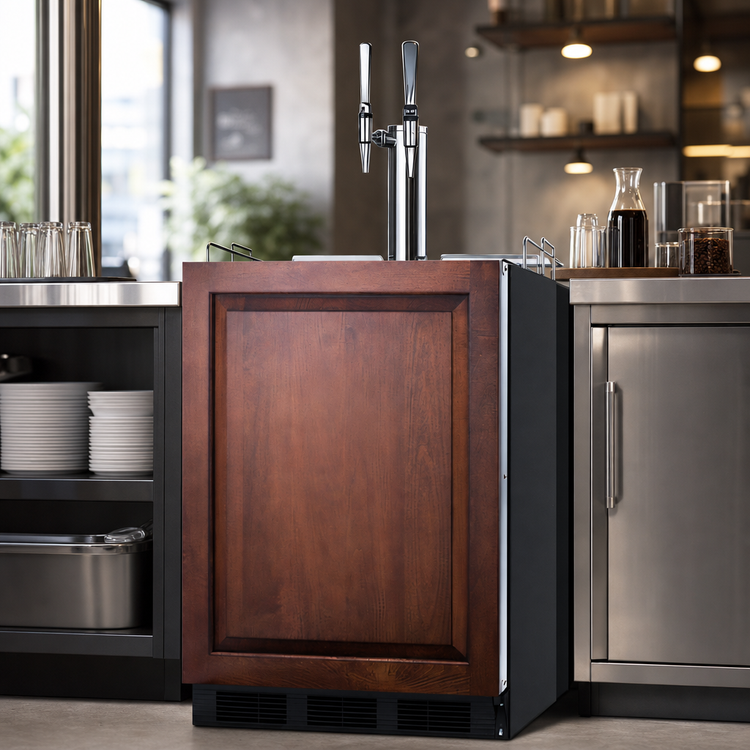 Product image #4 for Summit Commercial 24-Inch ADA Compliant Nitro Cold Brew Coffee Dispenser with Dual Tap Tower, 5.5 Cu. Ft., Built-In/Freestanding