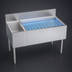 Thumbnail image #3 for Krowne Royal Series Underbar Multi-Station Ice Bin with Bottle Well and 10-Circuit Cold Plate