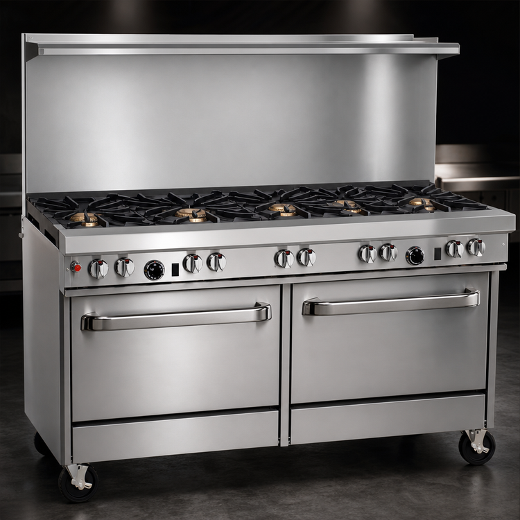 Product image #3 for Southbend Ultimate 60-Inch Gas Restaurant Range with 6 Open Burners, 24-Inch Griddle, Standard Oven, and Cabinet Base