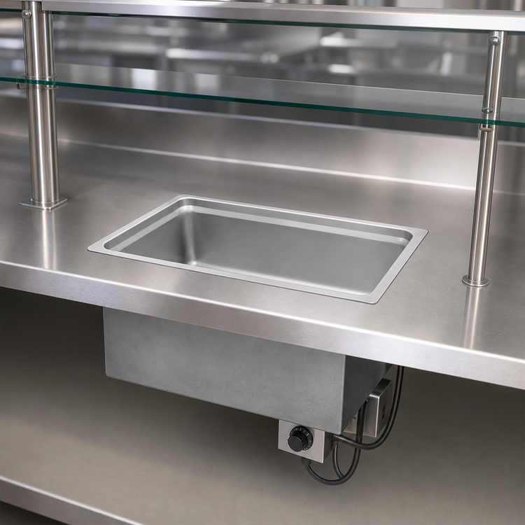 Product image #3 for Wells Built-In Electric Hot Well Food Warmer, 12" x 20" Pan Opening, Wet/Dry Operation, Bottom Mount
