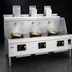 Thumbnail image #3 for York YF-3-SS Gas Wok Range with 3 Chambers, Water-Cooled Top, Stainless Steel Deck & Sides