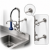 Thumbnail image #3 for T&S Brass EasyInstall Wall-Mount Mini Pre-Rinse Unit with 8-Inch Swivel Add-On Nozzle