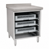 Thumbnail image #3 for BK Resources 24-Inch Wide Underbar Glass Rack Cabinet with Drainboard Top, Open Front Base, and Adjustable Rack Slides