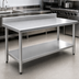 Thumbnail image #3 for Spec-Master Marine Series 30-Inch W x 24-Inch D Stainless Steel Work Table with 4-1/2-Inch Backsplash and Undershelf