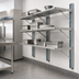 Thumbnail image #3 for Eagle Group NSF Aluminum Wall-Mounted Cantilever Shelving Standard Upright, 156 Inches High