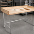 Thumbnail image #3 for John Boos 96 x 36-Inch Baker's Top Wood Work Table with Northern Hard Rock Maple Top and Stainless Steel Base