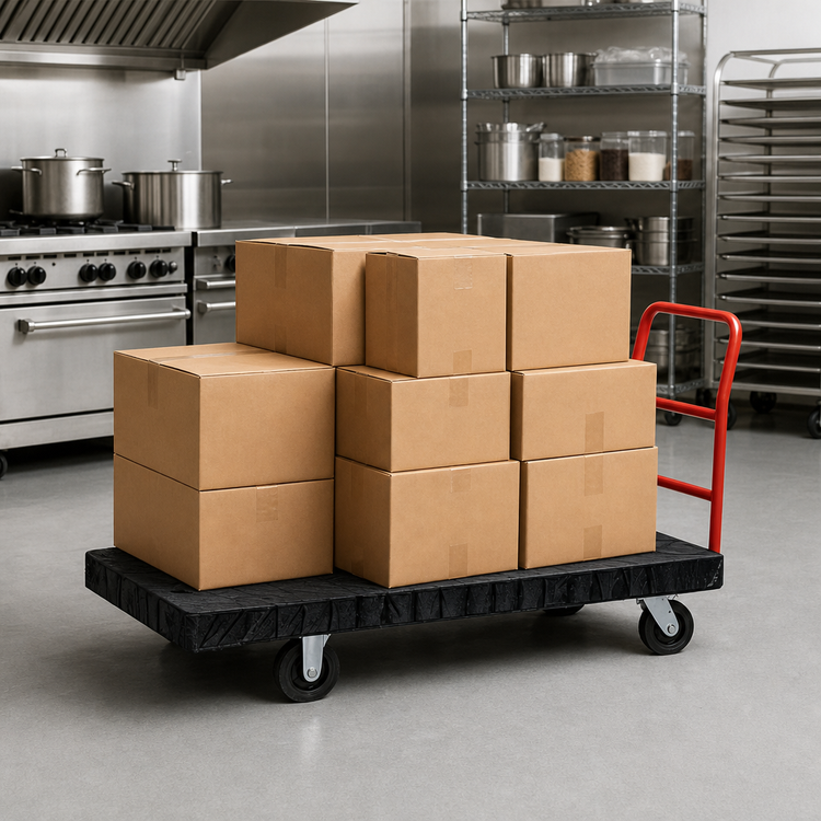 Product image #3 for Rubbermaid Commercial Heavy Duty 30 x 60 Inch Platform Truck, 2,000 lb Capacity, Black