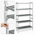 Thumbnail image #3 for Fermostock 5-Tier Stationary Starter Polymer Shelving Unit, 42W x 22D x 83H