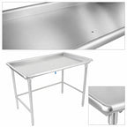 Thumbnail image #3 for John Boos DST6-3061SBW Stainless Steel Sorting Table, 60-7/8"W x 30-3/8"D, 16-Gauge 300 Series, Raised Edge, Open Base