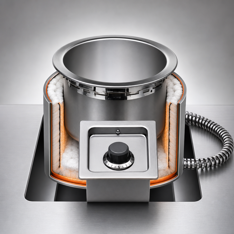 Product image #3 for Wells SS-8TUI 7-Quart Fully Insulated Top-Mount Electric Round Drop-In Food Warmer