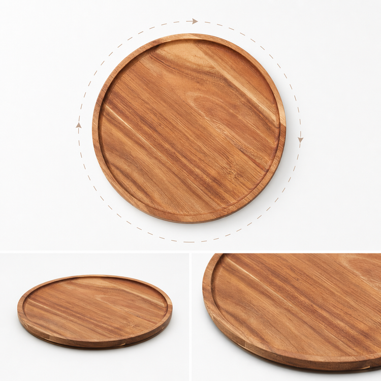 Product image #4 for 10-Inch Round Acacia Wood Serving Board
