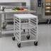 Thumbnail image #3 for Channel Manufacturing Half-Height Aluminum Bun Pan Rack with Poly Top, End Load, 9 Full-Size or 18 Half-Size Pan Capacity