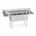 Thumbnail image #3 for BK Resources Three-Compartment Stainless Steel Sink with Left and Right Drainboards, 75-Inch Wide