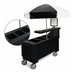 Thumbnail image #4 for Cambro Camcruiser® Black Polyethylene Vending Cart with 3 Full-Size Wells and 72-Inch Umbrella