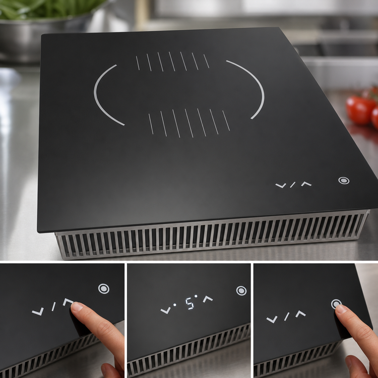 Product image #3 for Nemco DIPO Induction 1-Burner Pan-Style Drop-In Induction Range, 2.6 kW, 208/240V