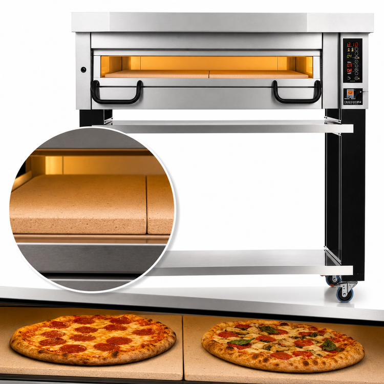 Product image #3 for PizzaMaster PM 821ED Single-Deck Electric Pizza Oven with Ceramic Clay Stones