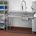 Thumbnail image #3 for Advance Tabco Straight-Soil Left-Hand Dishtable with Pre-Rinse Sink, 83W x 30D, 14-Gauge 304 Stainless Steel