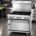 Thumbnail image #3 for Jade Range Bistro JBR-12G-4 36 Inch Gas Restaurant Range with 4 Open Burners and 12 Inch Griddle, Cabinet Base