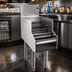 Thumbnail image #3 for Glastender 12-Inch Freestanding Stainless Steel Underbar Liquor Steps, 24-Inch Deep, 4-Step