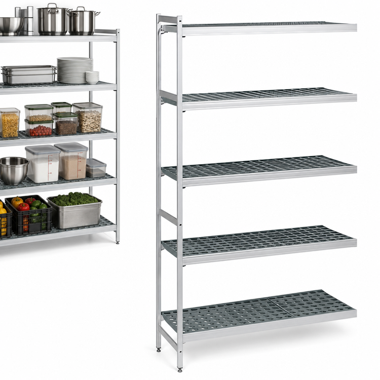 Product image #3 for Fermostock 5-Tier Add-On Polymer Shelving Expansion Kit, 31 x 18 x 83 Inches