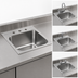 Thumbnail image #3 for Glastender 14-Inch Drop-In Stainless Steel Hand Sink, Less Faucet