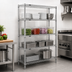 Thumbnail image #3 for Eagle Redi-Pak 4-Tier Stationary Wire Shelving Unit, 36 x 24 x 74 Inches, Chrome Finish