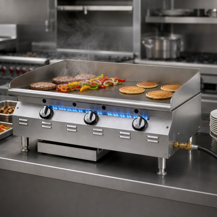 Product image #3 for RedHots Chef's Line Extra-Deep 36-Inch Countertop LP Gas Griddle with Thermostatic Controls