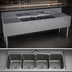 Thumbnail image #3 for Glastender Four-Compartment Underbar Sink Unit with Left and Right Drainboards and Deck-Mount Faucet, 84 Inch W x 24 Inch D