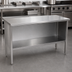 Thumbnail image #3 for John Boos 48 x 30-Inch Open Front Enclosed Base Work Table with 14-Gauge Stainless Steel Top and Undershelf