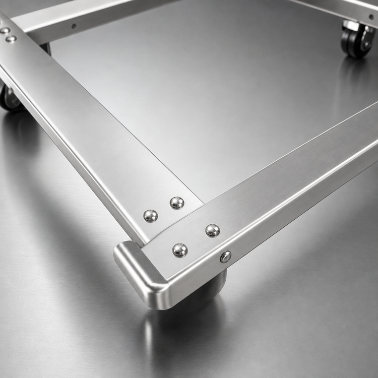 Product image #3 for Metro 21 x 24 Inch Stainless Steel Truck Dolly Frame with Wraparound Bumper
