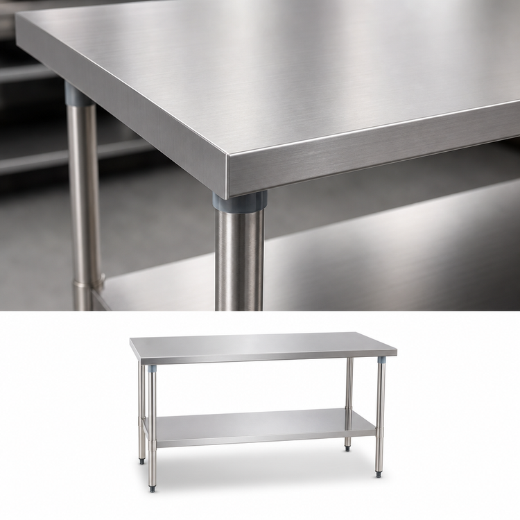 Product image #3 for Deluxe Series 72-Inch x 30-Inch Stainless Steel Work Table with Adjustable Undershelf