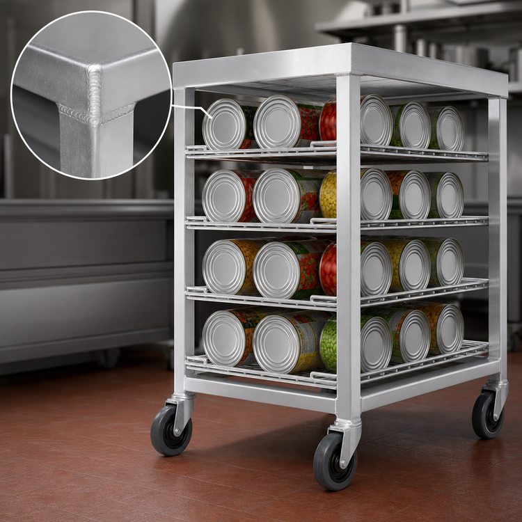 Product image #3 for All-Welded Aluminum Stationary Can Rack for 210 #10 Cans