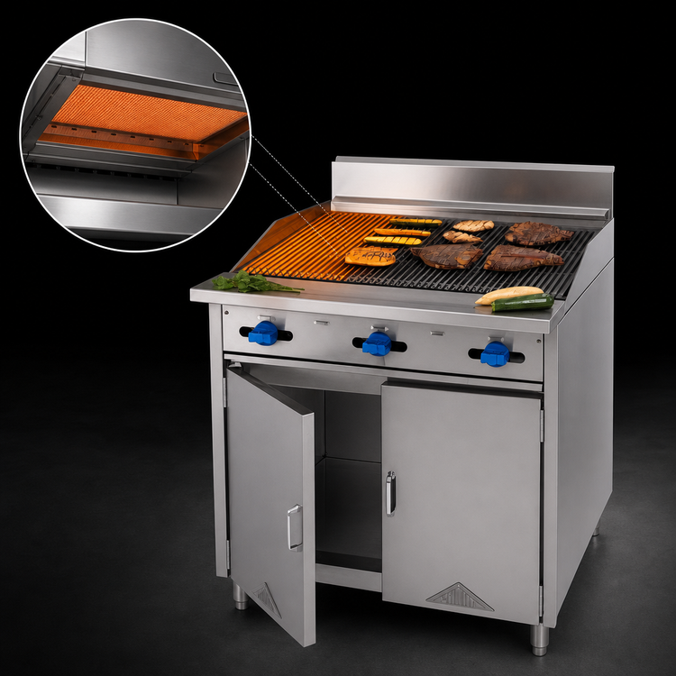 Product image #3 for Comstock-Castle F33-3RB 36-Inch Gas Range with Cabinet Base and Radiant Broiler