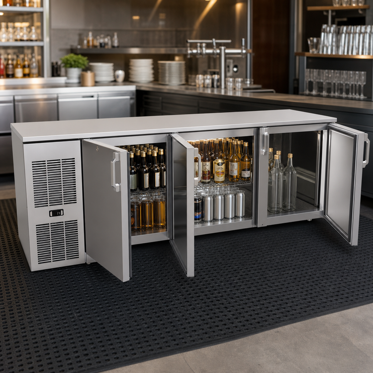 Product image #3 for Glastender CP1FL84 Pass-Thru One-Zone Front-Serviced Low-Profile Back Bar Cooler