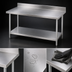 Thumbnail image #3 for Turbo Air 72-Inch x 24-Inch 304 Stainless Steel Work Table with Adjustable Undershelf and Rear Up-Turn
