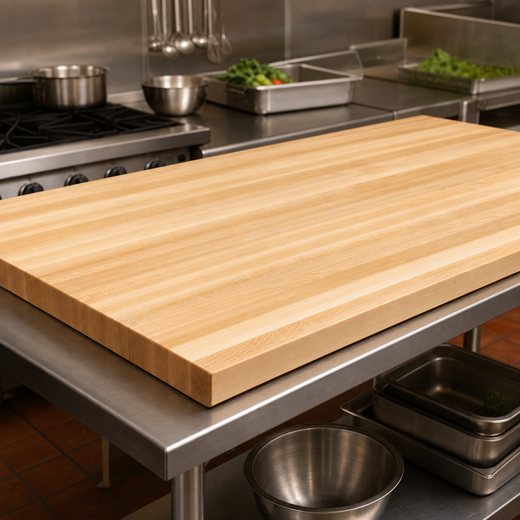 Product image #3 for Boos Block 120 x 48 Inch Edge-Grain Northern Hard Rock Maple Kitchen Countertop, Varnique Finish, No Backsplash