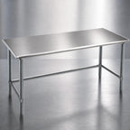 Thumbnail image #3 for Eagle Group Deluxe T3048GTEB 48" x 30" Flat-Top Work Table with 16-Gauge 304 Stainless Steel Top and Galvanized Base