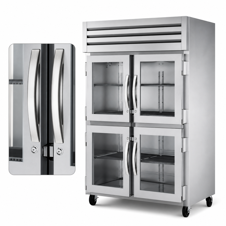 Product image #3 for True SPEC SERIES Two-Section Reach-In Refrigerator with 4 Glass Half Swing Doors and Top-Mounted R290 Refrigeration
