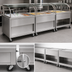 Thumbnail image #3 for DineXpress DXP3HCI 3-Pan Modular Hot/Cold Food Serving Counter with Ice Pan and Heated Well