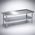 Thumbnail image #3 for Eagle Group 72-3/8 Inch Stainless Steel Griddle/Equipment Stand with Open Base and Undershelf