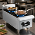 Thumbnail image #3 for Serv-Ware 12-Inch 2-Burner Natural Gas Hot Plate with Cast Iron Grates and Stainless Steel Front and Sides