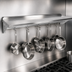 Thumbnail image #3 for John Boos Stallion 96-Inch Wall-Mount Stainless Steel Pot Rack Shelf with 8 Hooks