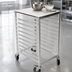 Thumbnail image #3 for Sapphire Aluminum Solid Top Half-Height Sheet Pan Rack with Casters, 10-Pan Capacity