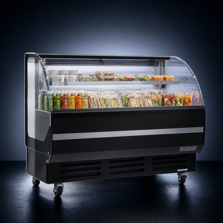 Product image #3 for Atosa ATHOM-60 Self-Contained Open Air Merchandiser Cooler, 62-1/4 Inch Wide, 10.27 Cu. Ft.