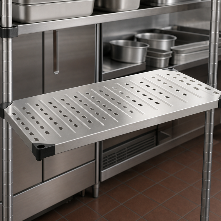 Product image #3 for Metro Super Erecta 60" W x 24" D Louvered/Embossed Stainless Steel Shelf