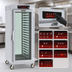 Thumbnail image #3 for Metro C5 8 Series Mobile Pass-Thru Controlled Temperature Heated Holding Cabinet, Full Height, Glass Doors, 18-Pan Capacity, 120V