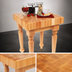 Thumbnail image #3 for Saratoga Farm Butcher Block Work Table with 4-Inch End Grain Maple Top, 30 x 24 x 32 Inches