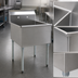 Thumbnail image #3 for Eagle Group Square-Corner One-Compartment Utility Sink, 19-3/8 x 25 Inches, 16-Gauge 304 Stainless Steel, Galvanized Legs