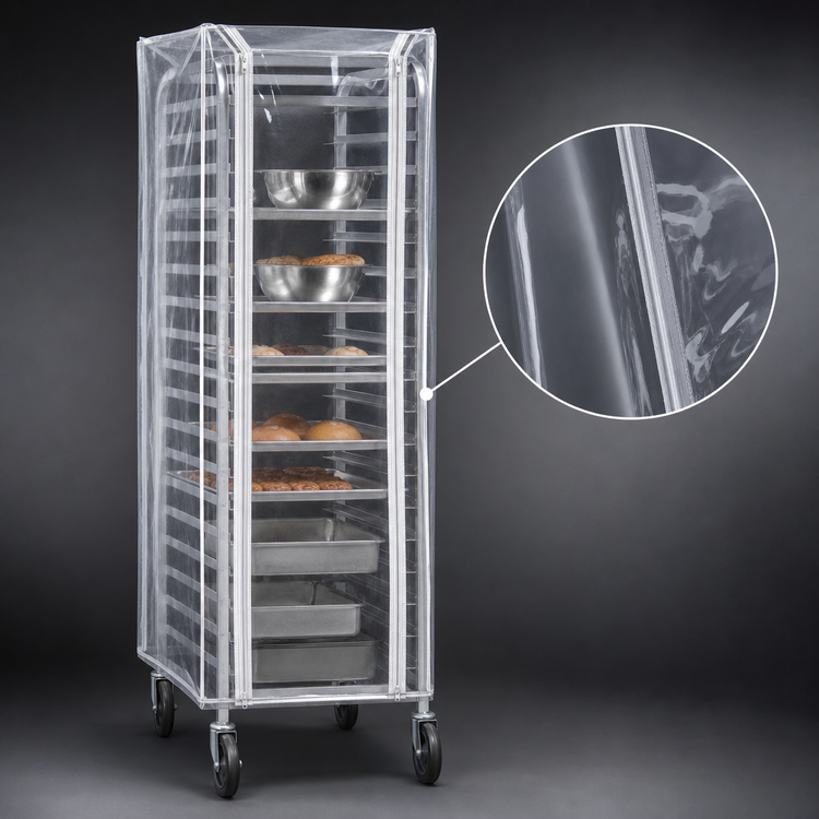 Product image #3 for Panco Full-Height Clear Vinyl Rack Cover with Dual Zippers, 24 x 30 x 69 Inches